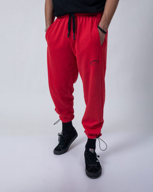 Ανδρική αθλητική φόρμα σε κόκκινο χρώμα με στάμπα Love Generation