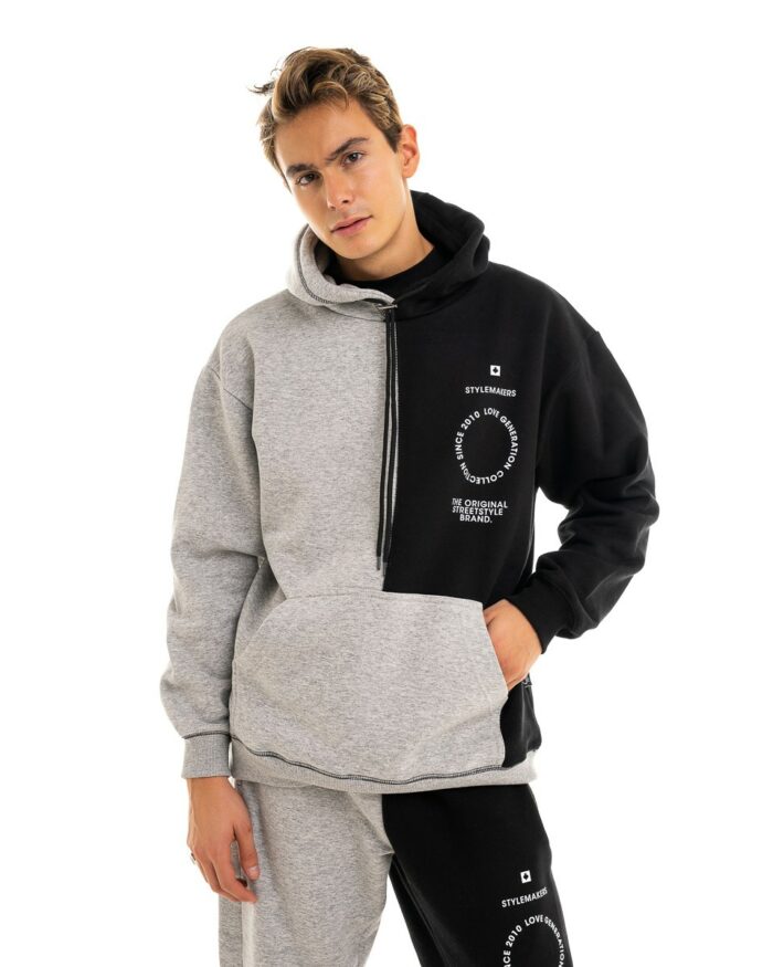 Hoodie Doublecolor Limited Edition HD262 Grey-Black
