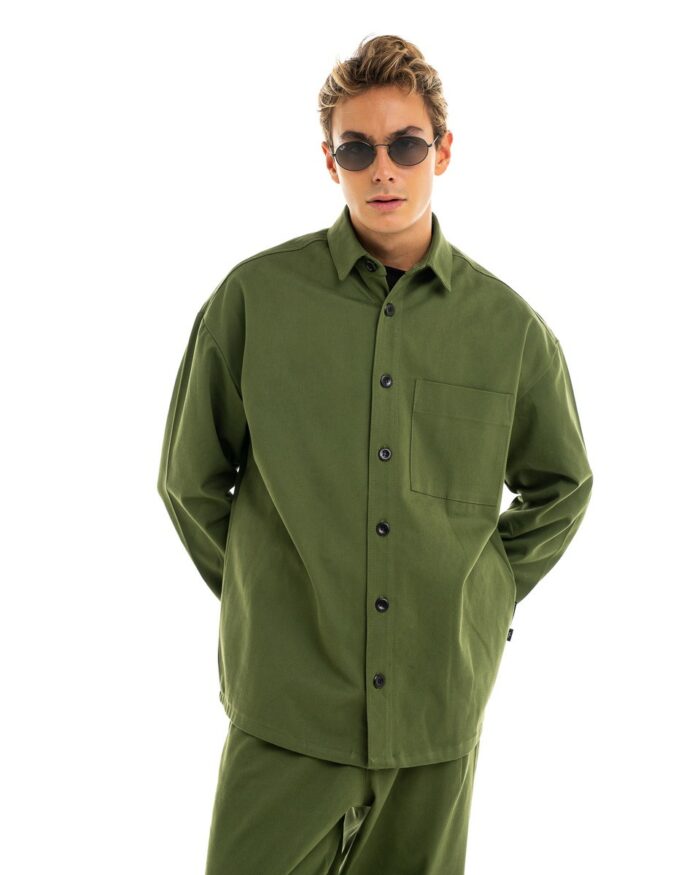 Oversized Overshirt Oil Retro