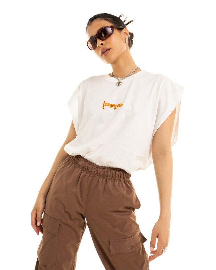 Boyfriend Oversized Vest V336D Off-White