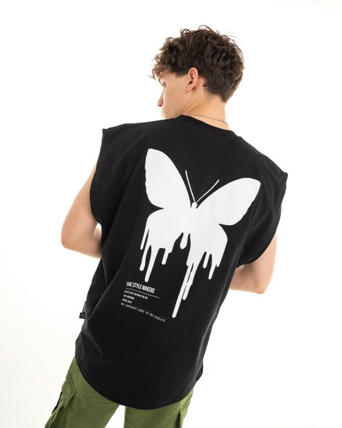 Oversized Vest V325 Black