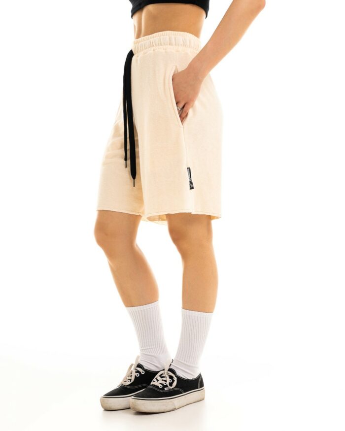 Woman Shorts Long Towel Beige