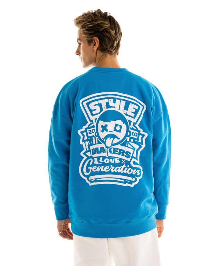 Oversized Sweatshirt OS345 Aqua