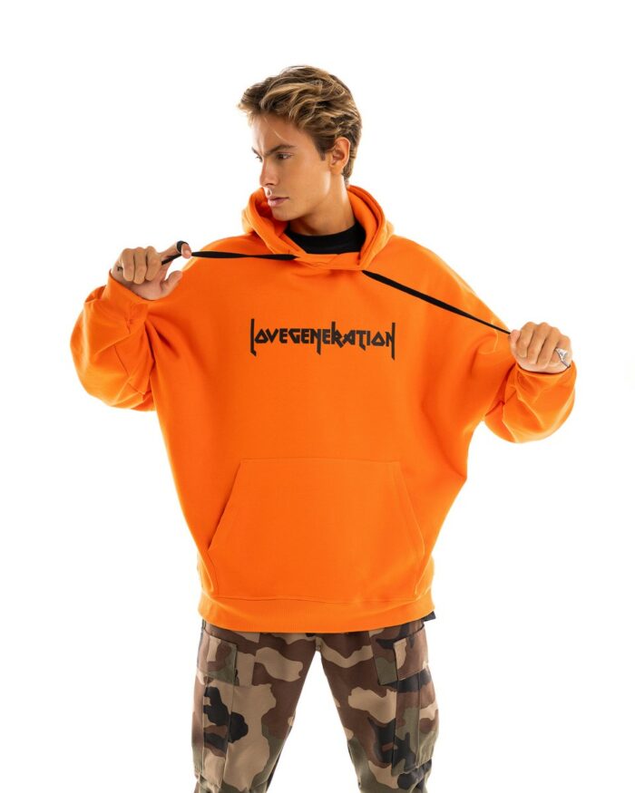 Super Oversized Hoodie HS361 Orange