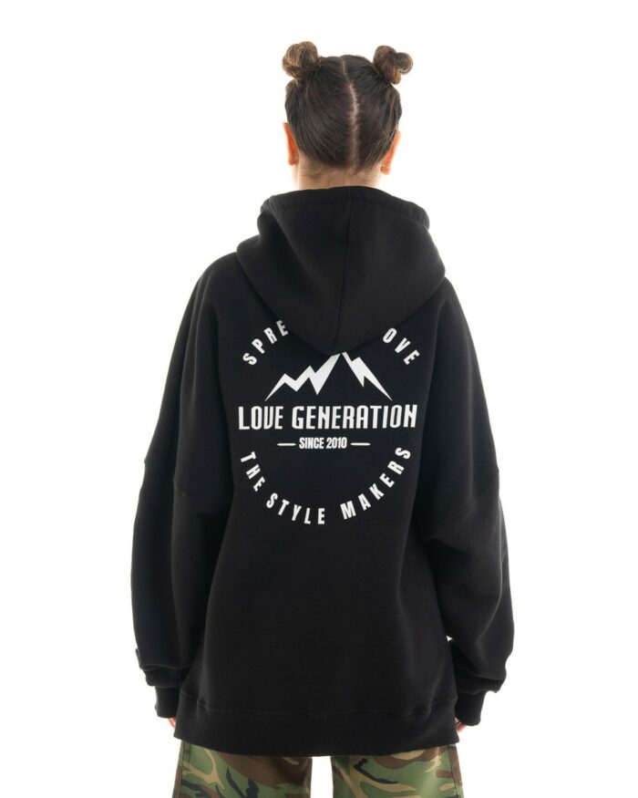 Boyfriend Super Oversized Hoodie HS357 Black