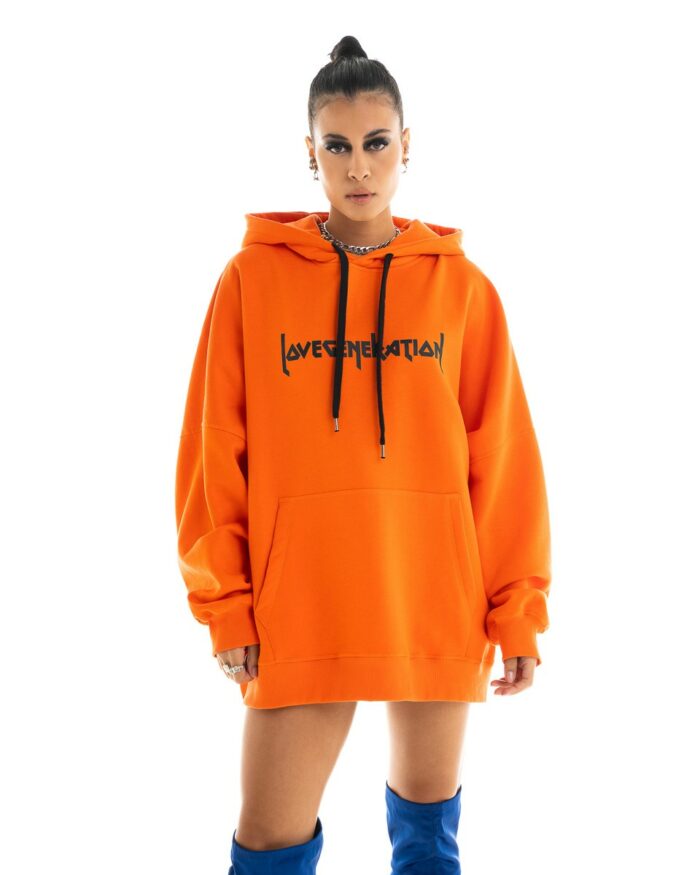 Boyfriend Super Oversized Hoodie HS361 Orange
