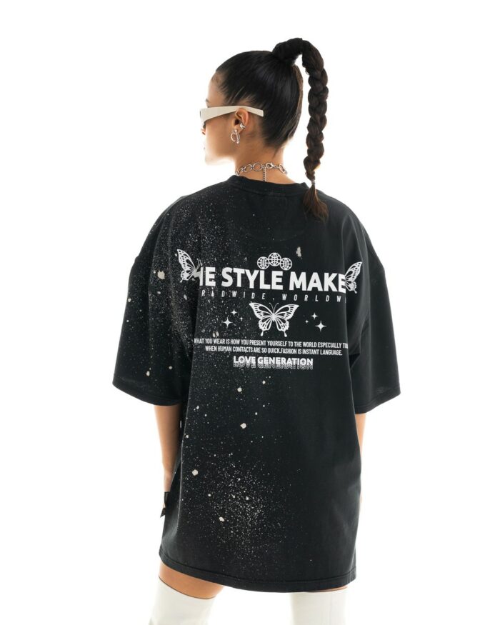 T-Shirt Boyfriend TDO353 Bullet Black
