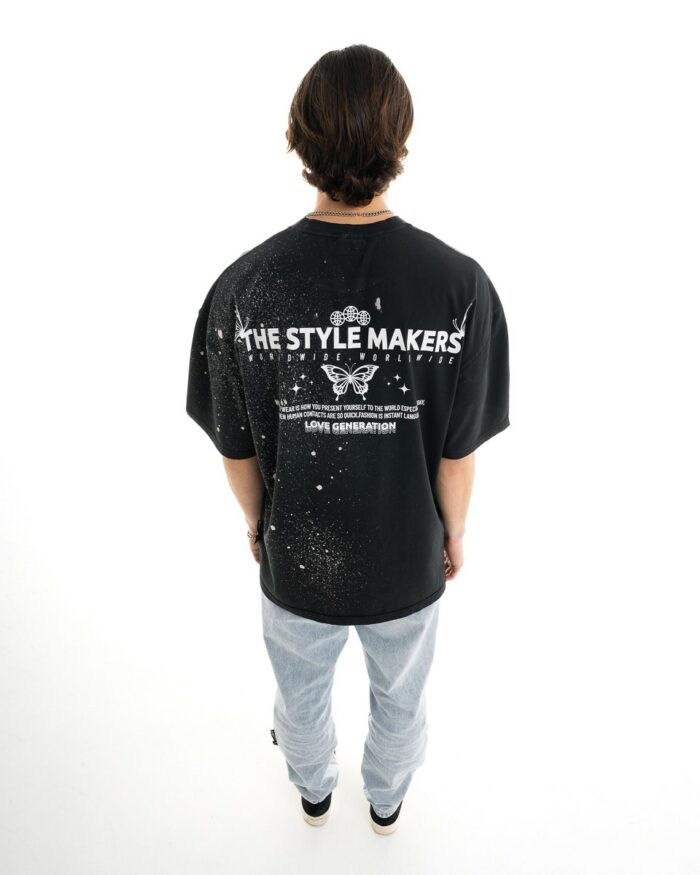 Oversized T-shirt TDO353 Bullet Black