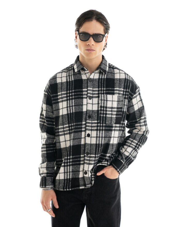 Oversized Shirt Καρό Black-White