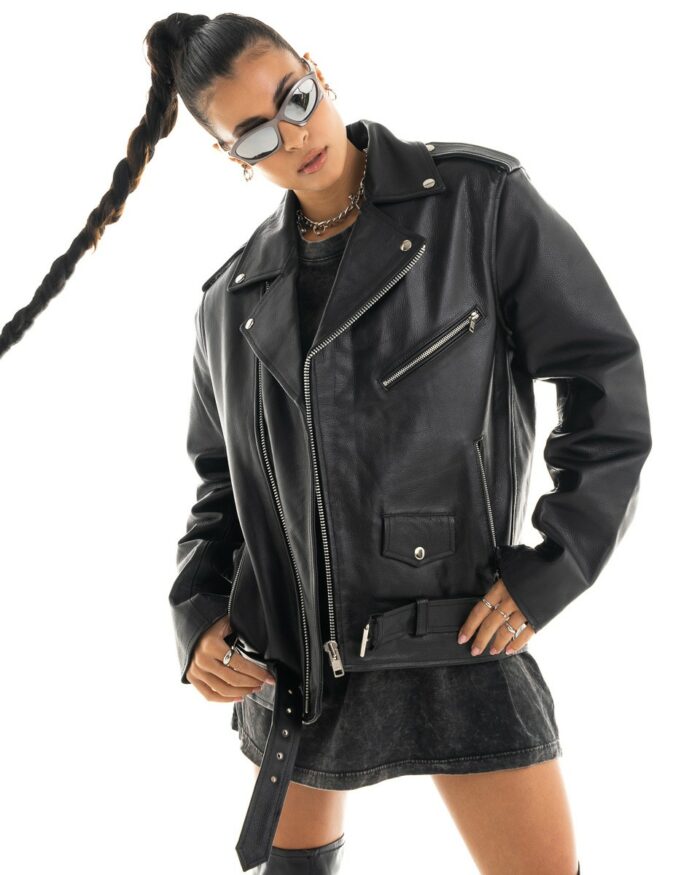 Real Leather Jacket Black Woman