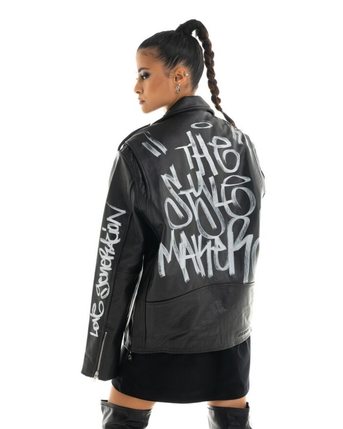 Real Leather Jacket Black Woman "The Style Makers"
