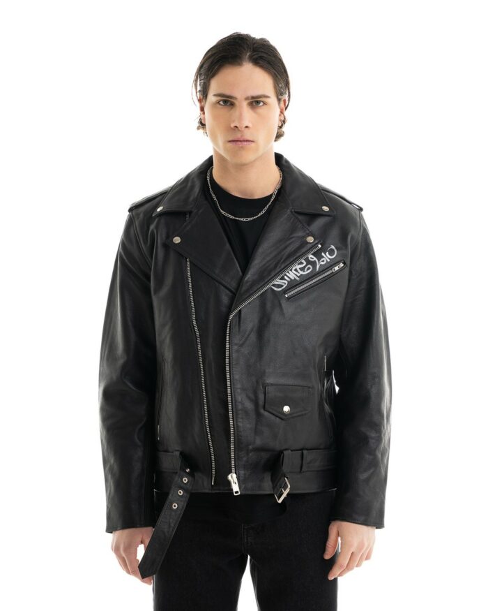 Real Leather Jacket "Don't stop until you are proud"
