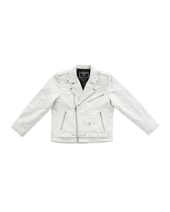 Real Leather Jacket White
