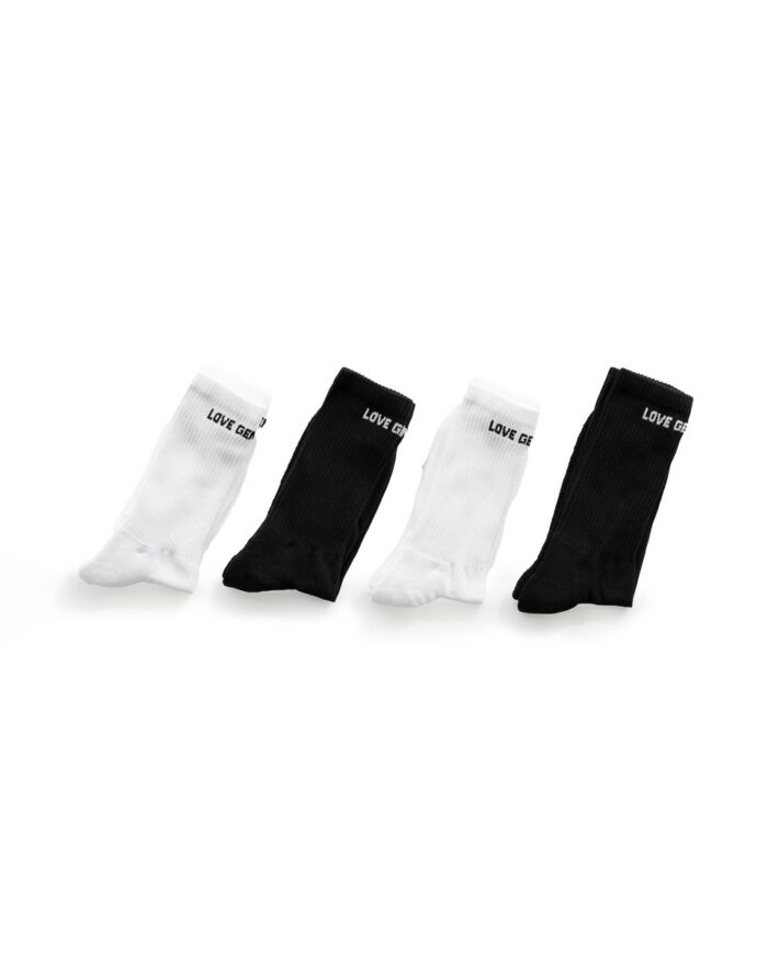 Socks Front Line Black & White 4 Pack