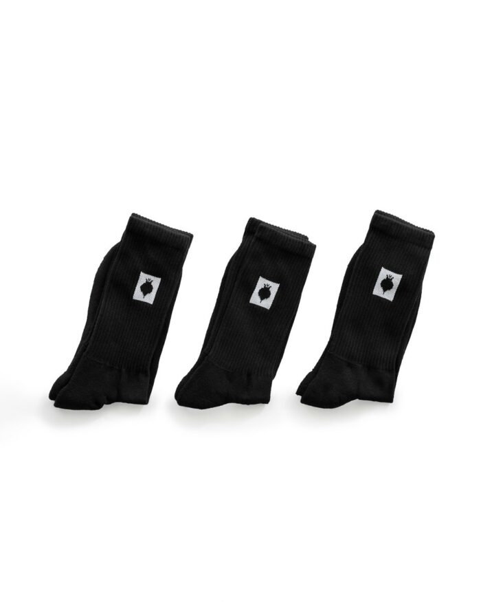 Socks Square Black 3 Pack