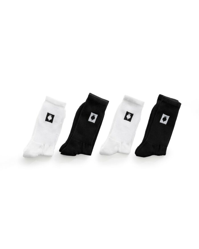Socks Square Black & White 4 Pack