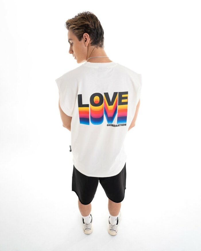 Oversized Vest V369 Off-White