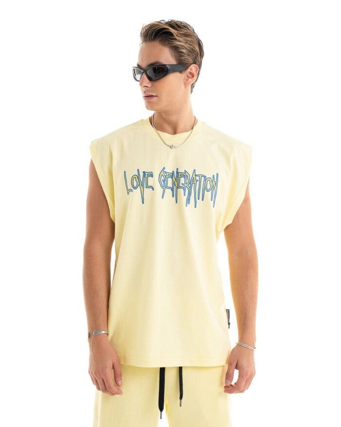 Oversized Vest V382 Banana