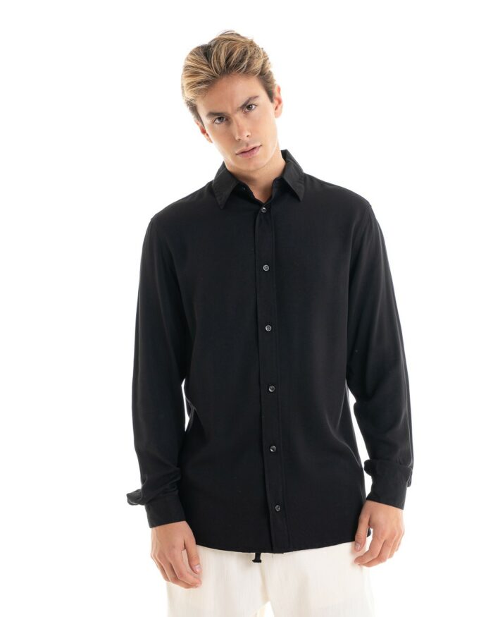 Shirt Long Fit Black