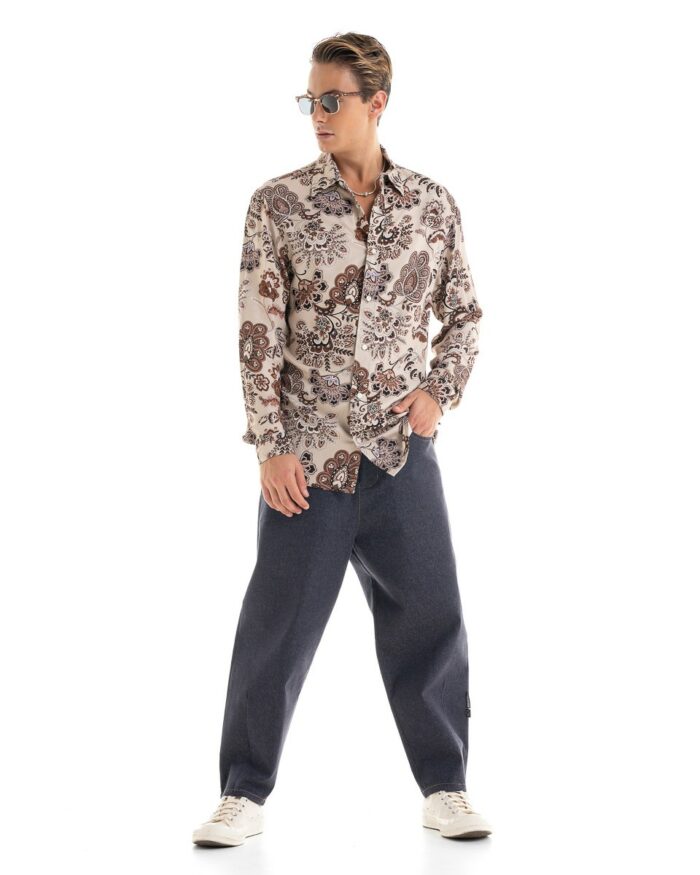 Shirt Long Fit Sand