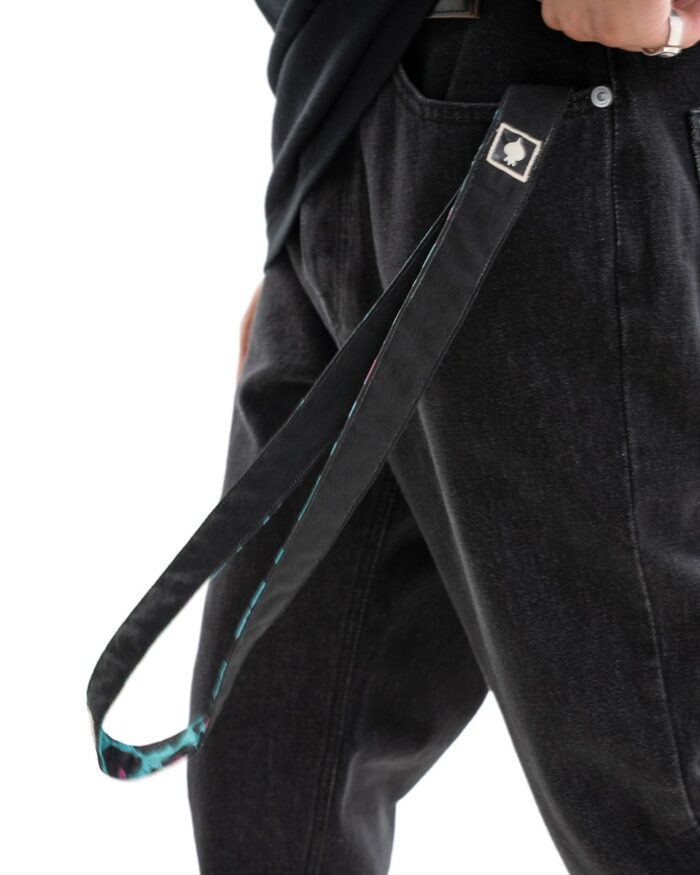 Handmade Keychain Black - Leopard