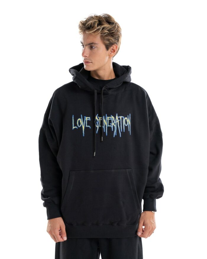 Super Oversized Hoodie HS382 Black