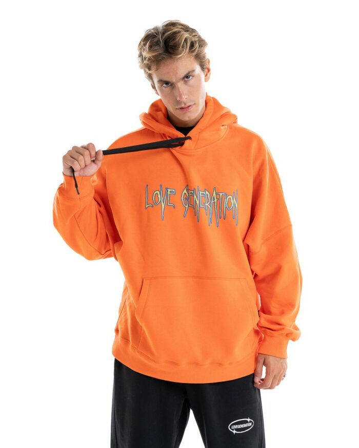Super Oversized Hoodie HS382 Orange