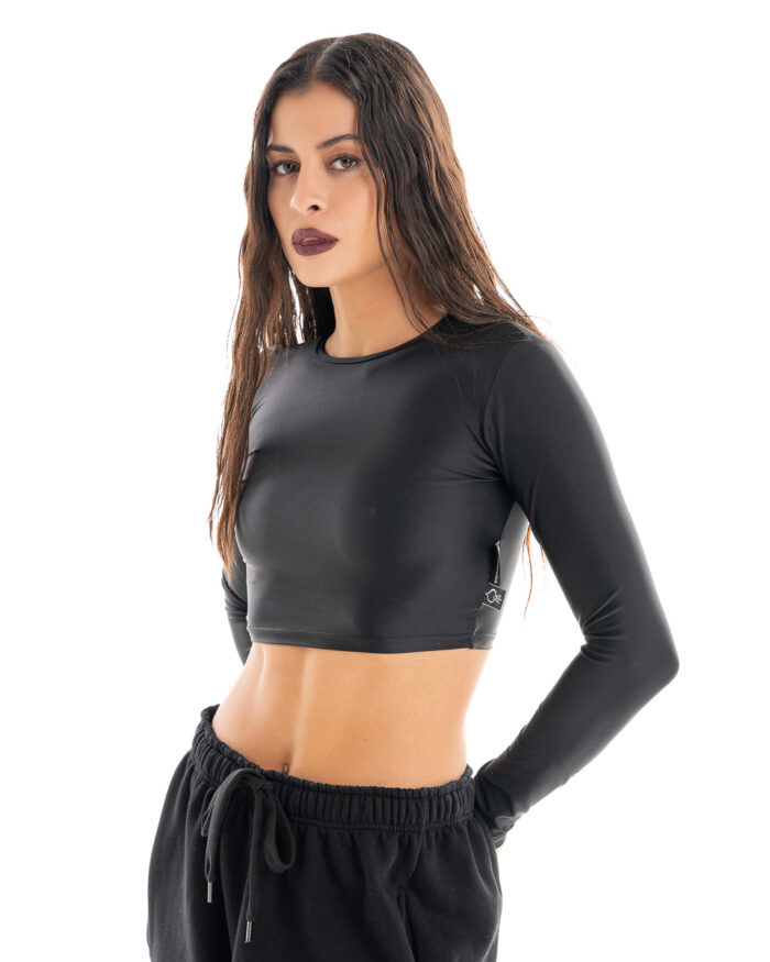 Elastic Crop Black