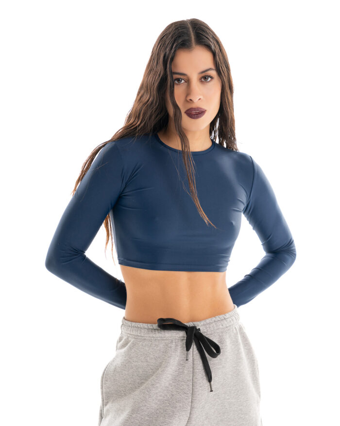 Elastic Crop Blue Navy
