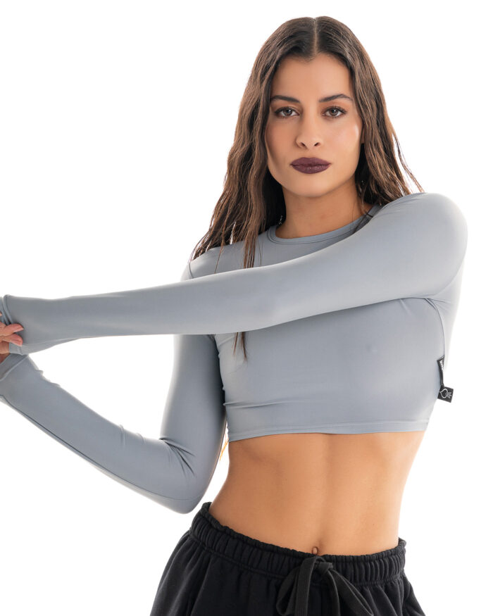 Elastic Crop Grey