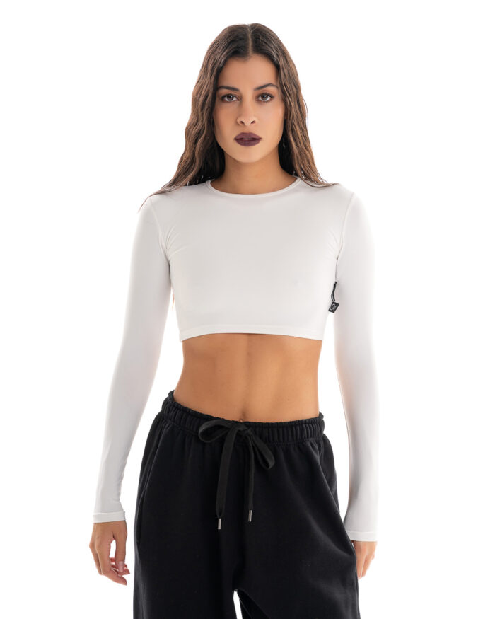 Elastic Crop White