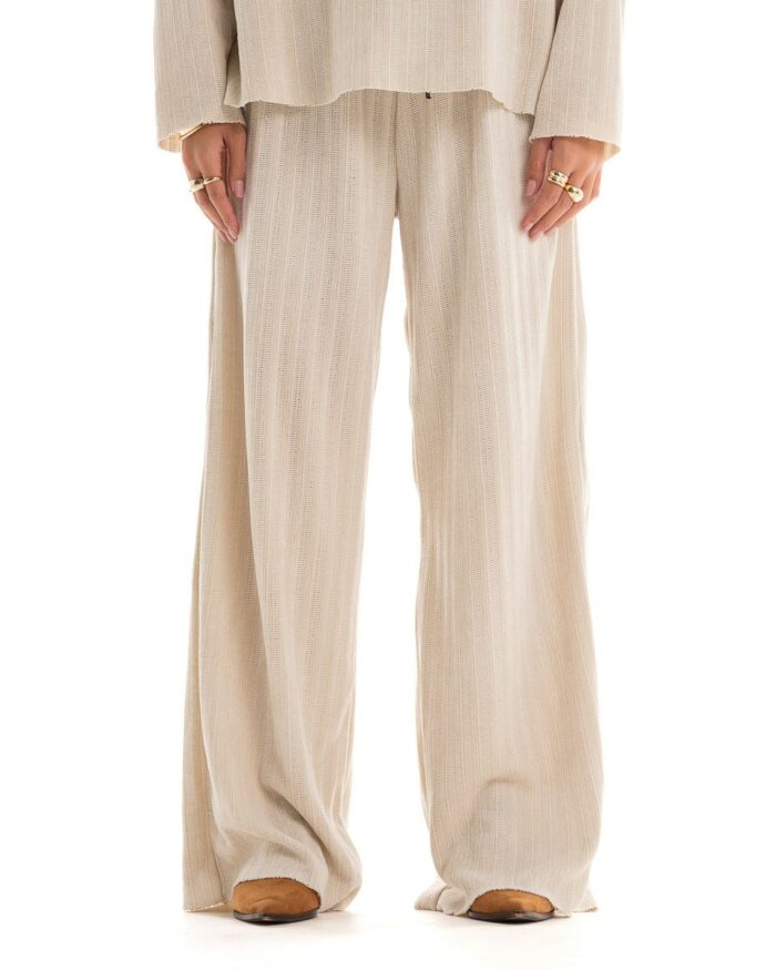 Knitted Velvet Καμπάνα Beige