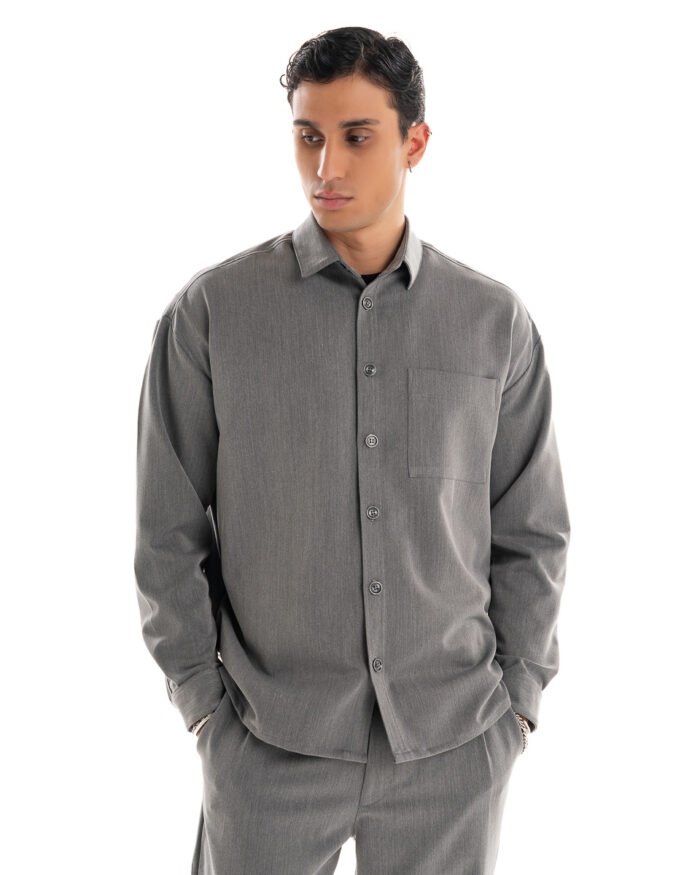 Oversized Shirt Mouse Grey Retro