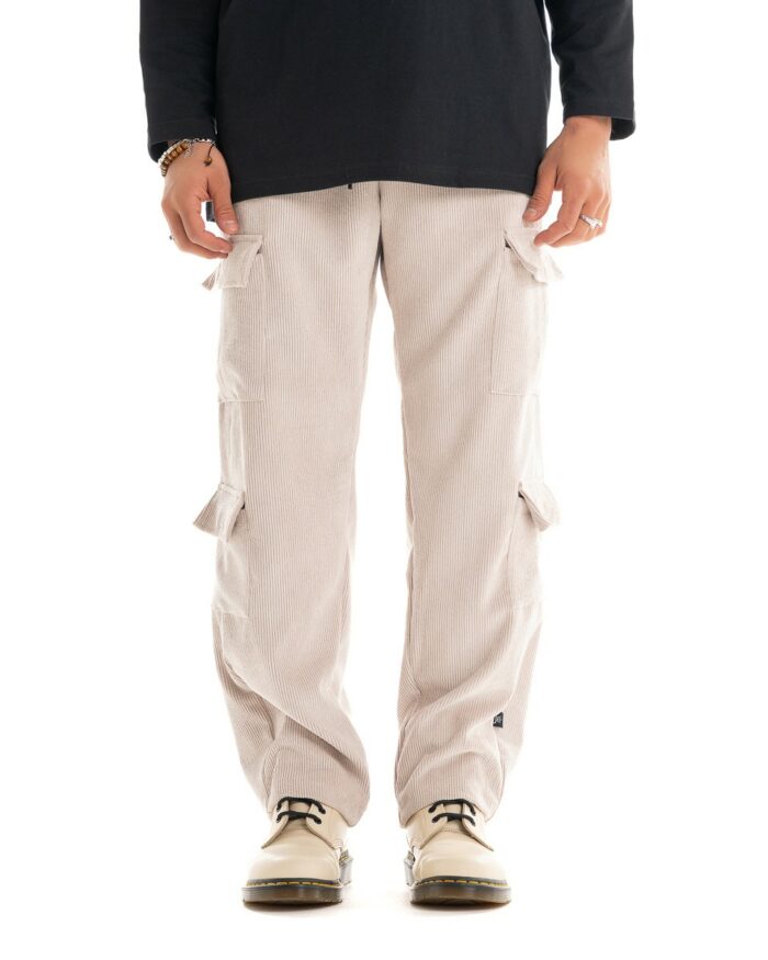 Pants Κοτλέ Cargo Beige