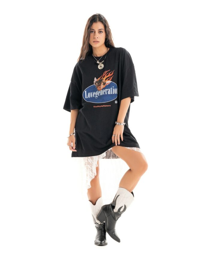 T-Shirt Boyfriend TLO406 Black