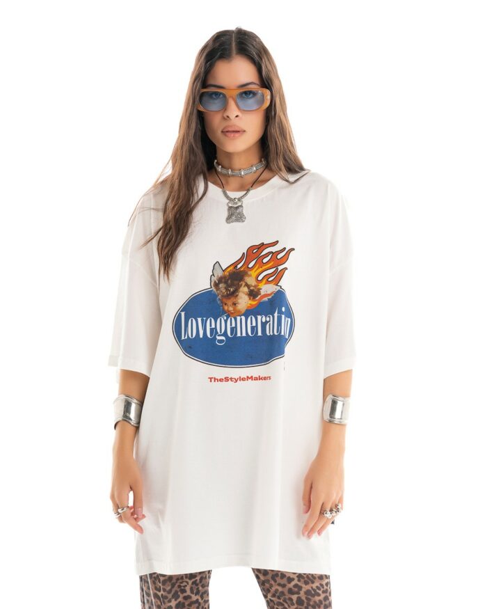 T-Shirt Boyfriend TLO406 Off-White