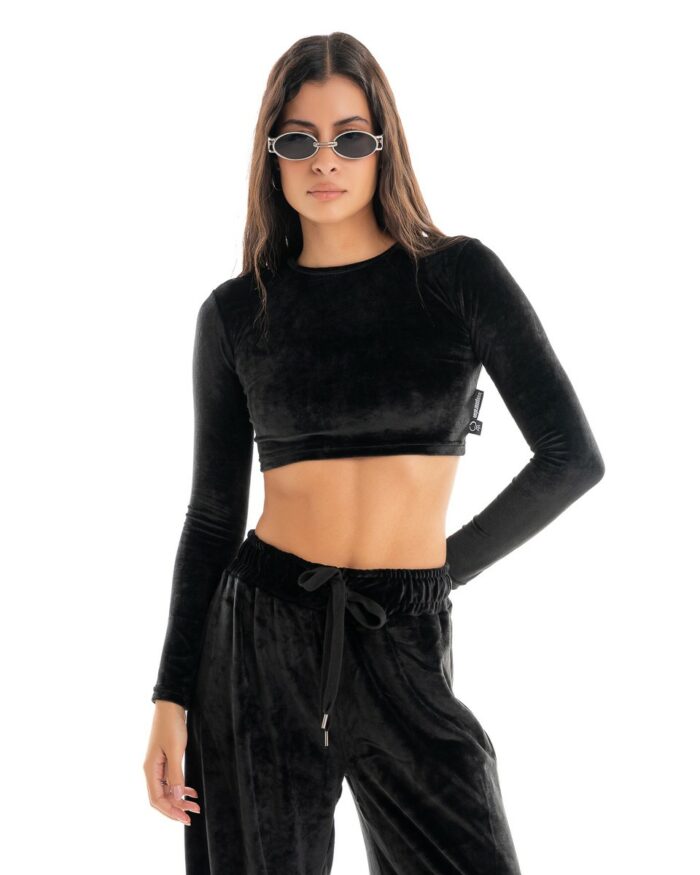 Velvet Crop Black