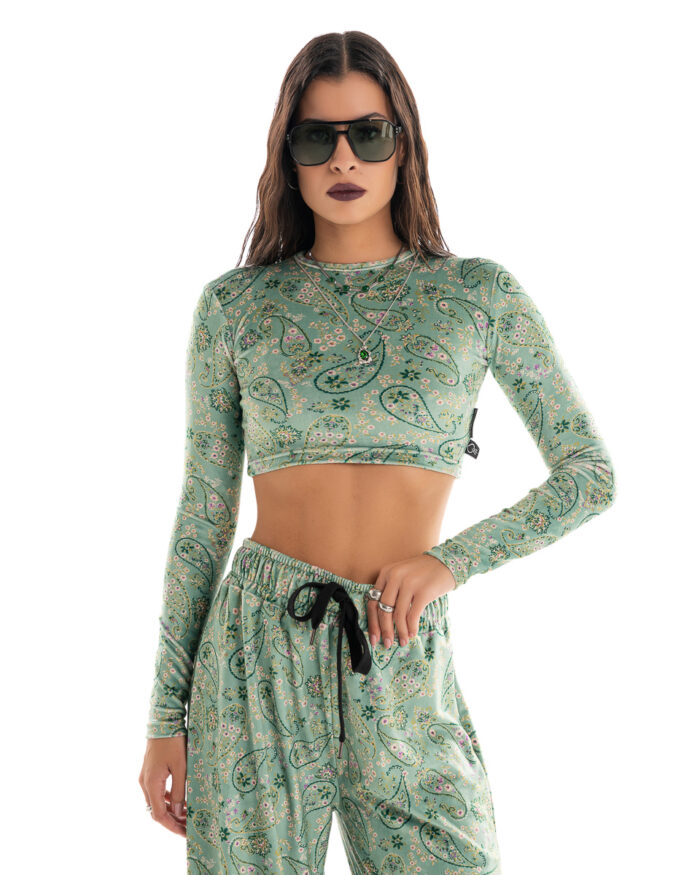 Velvet Crop Carpet Green