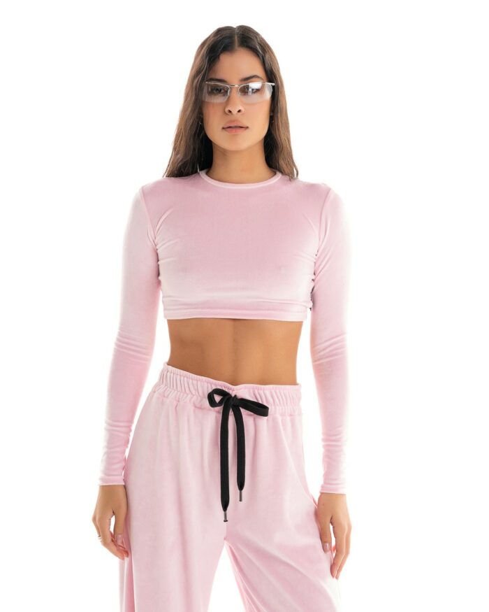 Velvet Crop Pink
