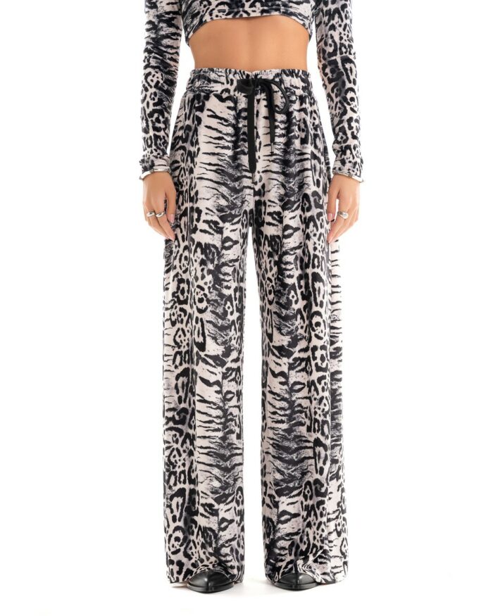 Velvet Καμπάνα Φόρμα Leopard White