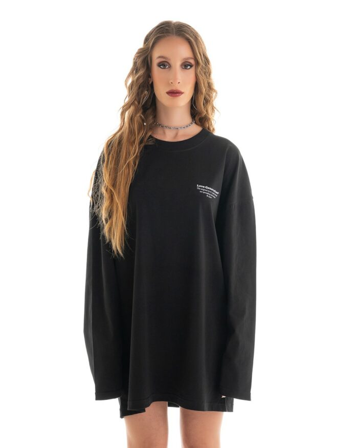 Long T-Shirt Boyfriend TLL414 Black