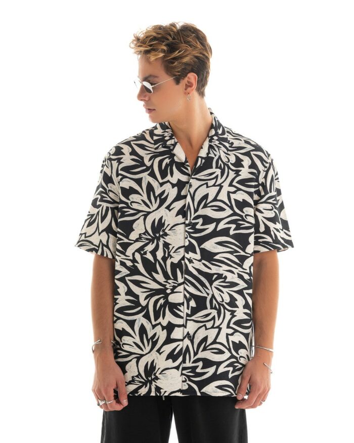 Oversized Shirt Burning Leaves