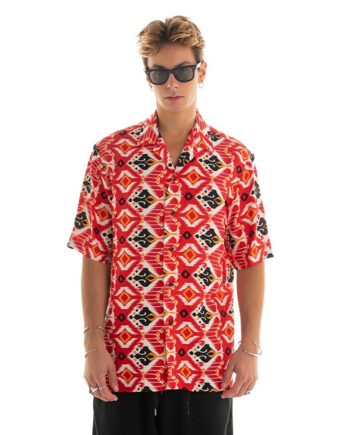 Oversized Shirt Red Diamond