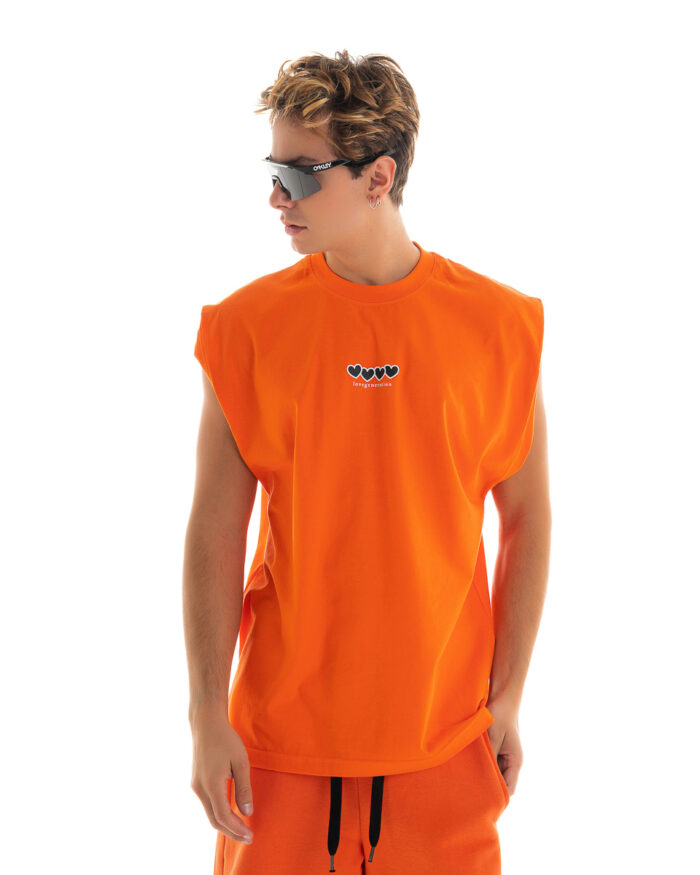 Oversized Vest V410 Orange