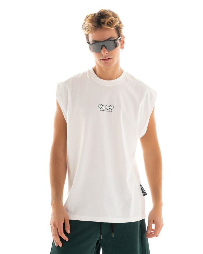 Oversized Vest V410 Off-White