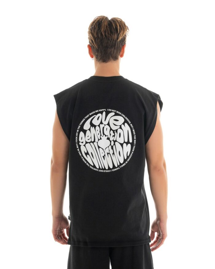Oversized Vest V415 Black