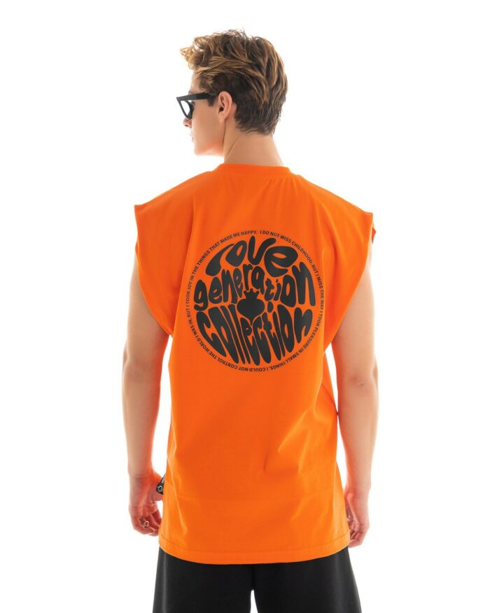Oversized Vest V415 Orange