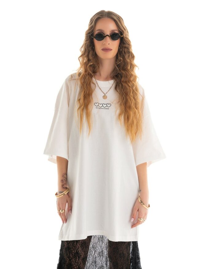 T-Shirt Boyfriend TLO410 Off-White