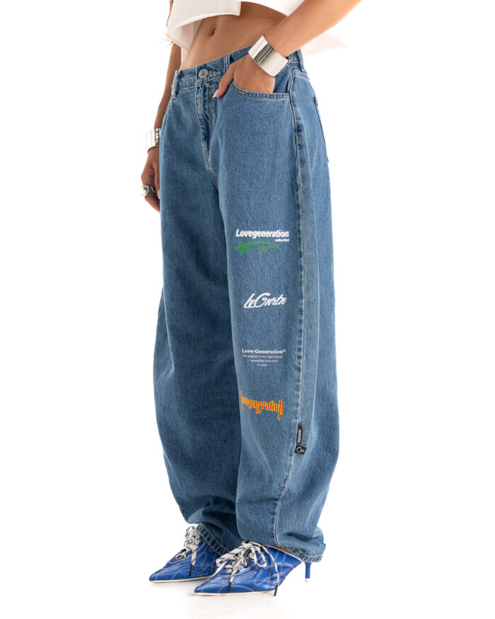 Jeans Balloon Blue Print