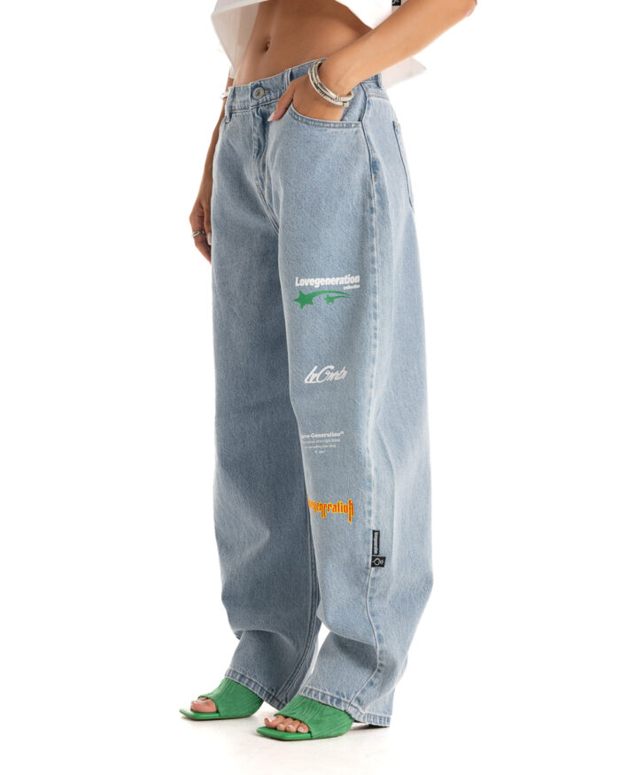 Jeans Balloon Light Blue Print